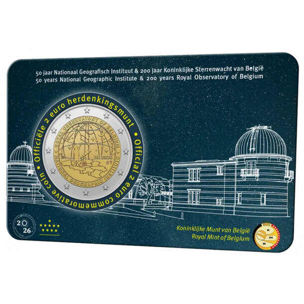 2 euro belgicko 2026 - kráľovske observatórium - 2 euro Belgicko 2026 - Kráľovske observatórium NL-EN-2