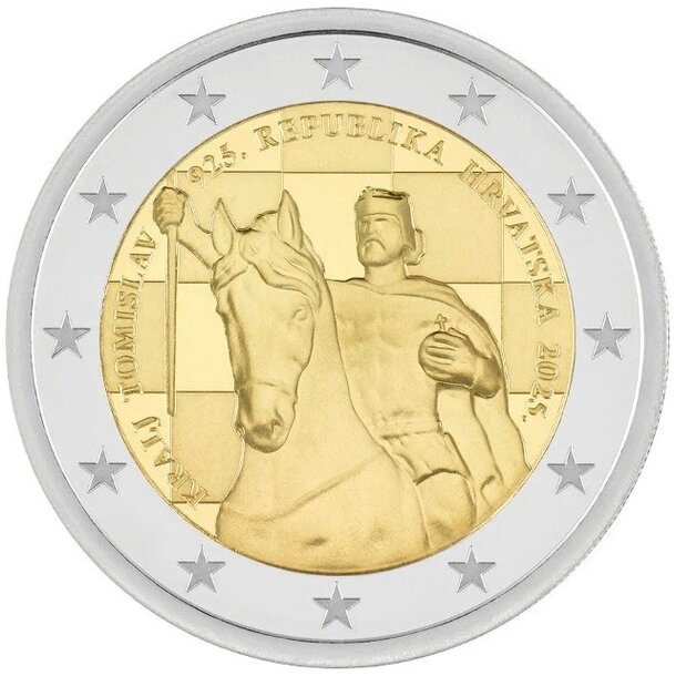 2 euro chorvátsko 2025 - kráľ tomislav - 2e chorvátsko Král Tomislav