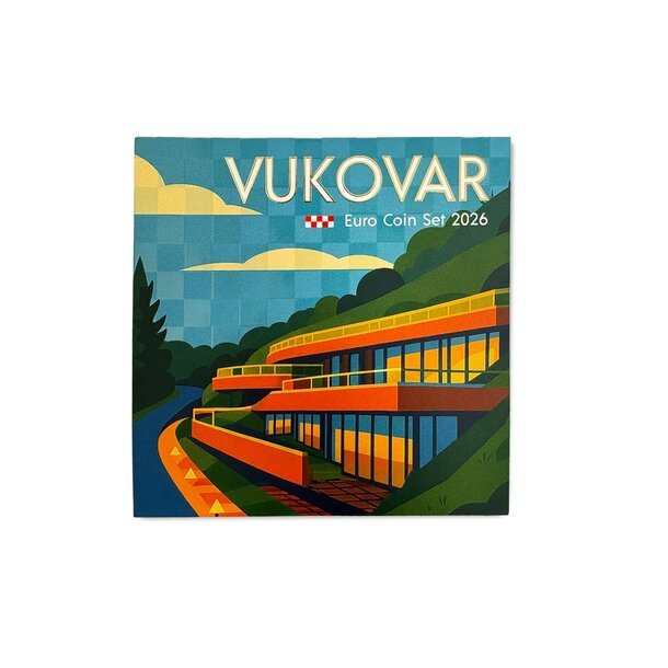 Sada obehových euro mincí chorvátsko 2026 - vukovar - sada-Euro-set-Vukovar-2026-3