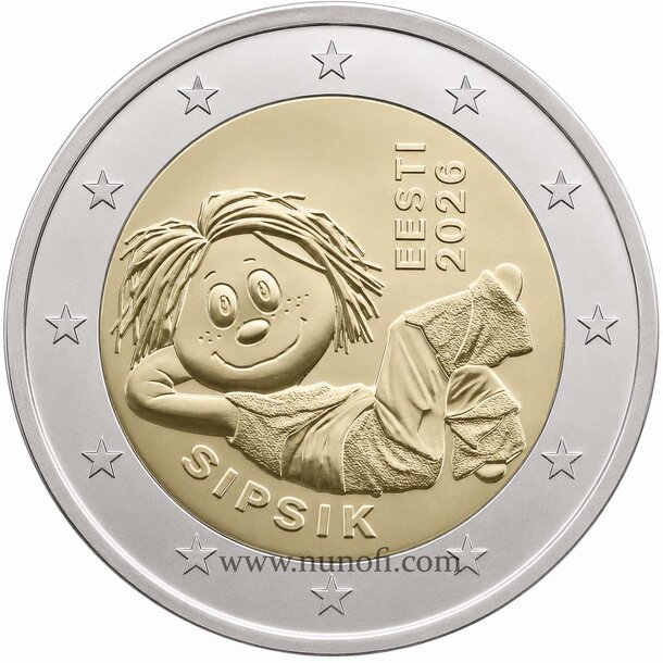 2 euro estónsko 2026 - sipsik - 2_euro_Estonsko_2026_-_Sipsik OK