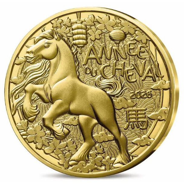 1/4 euro francúzsko 2025 - rok koňa - 1-4-euro-2026-rok-kona-1