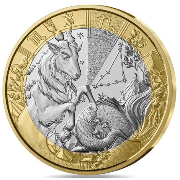 5 euro francúzsko 2025 - kozorožec - 5-euro-kozorozec-1