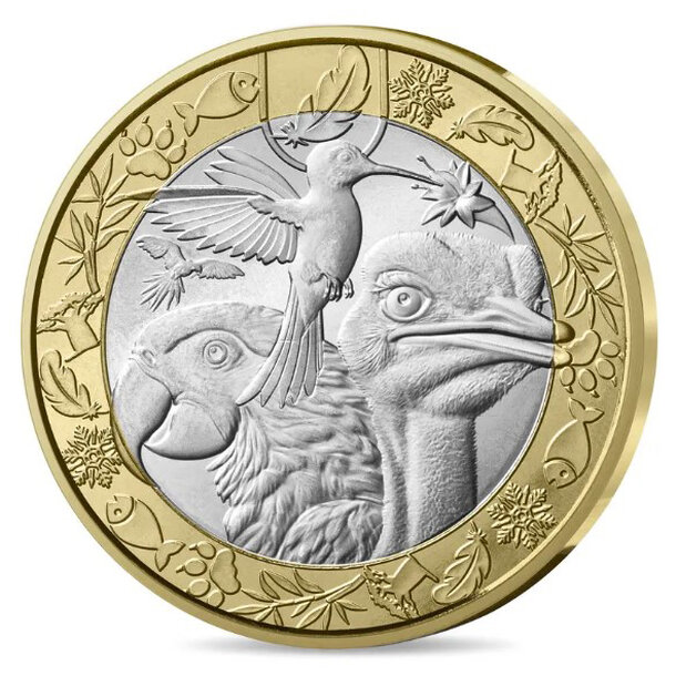5 euro francúzsko 2026 -vtáky - PM 5 Euro Francúzsko 2026 - Vtáky1