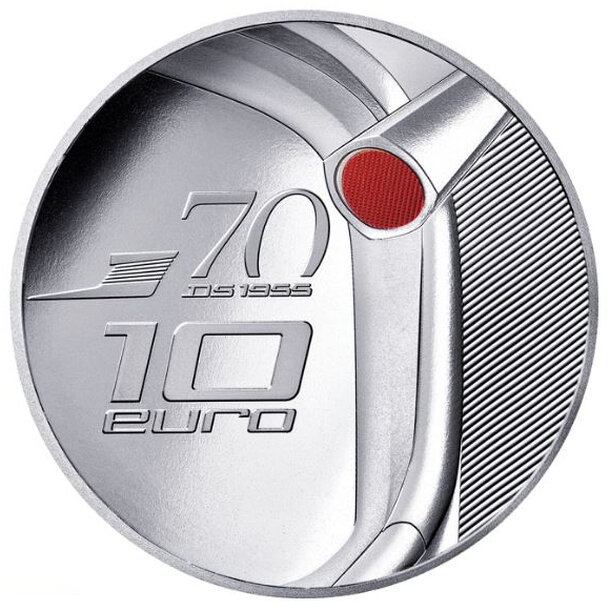 10 euro francúzsko 2025 - citroen ds - proof - 10-euro-cintroen-ds-2