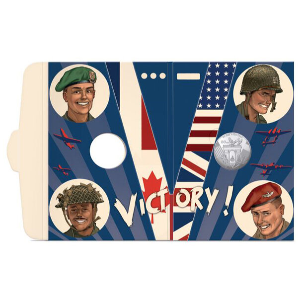 10 euro francúzsko 2025 - ve-day - blister - 10-euro-2025-v-e-day-3