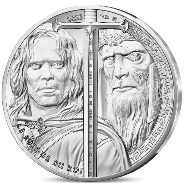 10 euro francúzsko 2026 - aragorn - blister - 10 euro Francúzsko 2026 - LOTR Aragorn -1