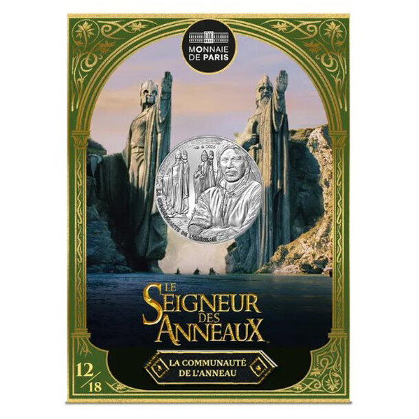 10 euro francúzsko 2026 - boromir - blister - PSM 10 € Francúzsko 2026 - LOTR Boromir 3