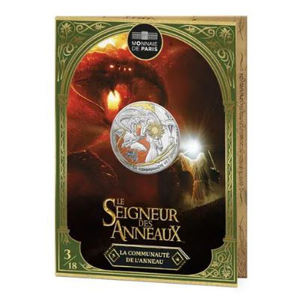 10 euro francúzsko 2026 - gandalf - kolorovaná - 10 euro Francúzsko 2026 - LOTR Gandalf - kolorovaná-2