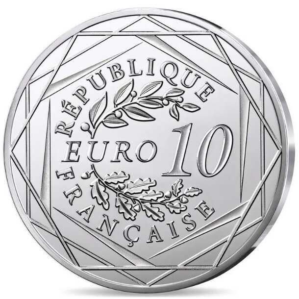 10 euro francúzsko 2026 - theoden - kolorovaná - 10 euro Francúzsko 2026 - reverz