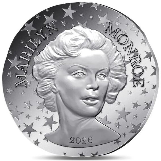 10 euro francúzsko 2026 - marilyn monroe - proof - 10 euro Francúzsko 2026 - marylin monroe -1