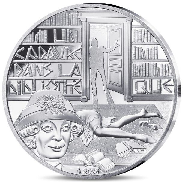 10 euro francúzsko 2026 - mŕtva v knižnici - proof - 10 euro Francúzsko 2026 - Mŕtva v knižnici -1