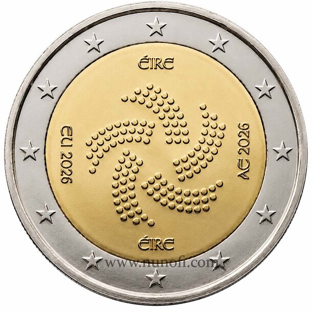 2 euro írsko 2026 - predsedníctvo rady eú - 2 EURO Írsko 2026 - Predsedníctvo Rady EÚ kopie