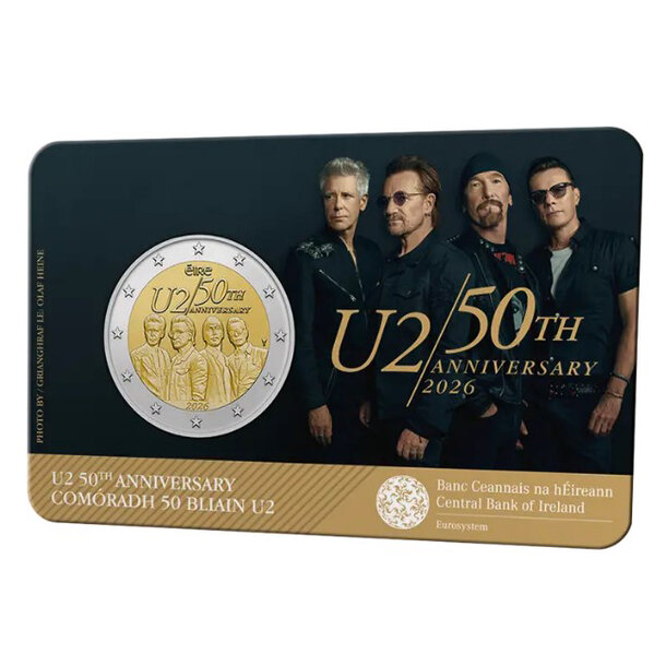 2 euro írsko 2026 - u2 - 2 euro Írsko 2026 - U2-2