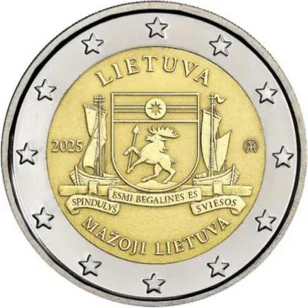 2 euro litva 2025 - malá litva - Litva_2025_2€_ML