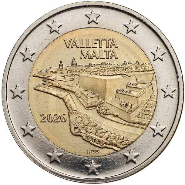 2 euro malta 2026 - valletta - 2 € Malta 2026 - Valletta-4