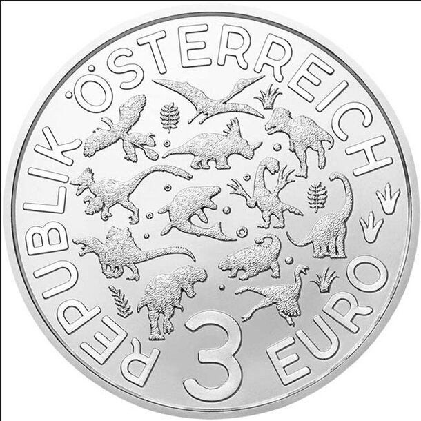 3 euro rakúsko 2020 - arambourgiania - MOSASAURUS1