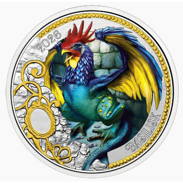 3 euro rakúsko 2026 -basilisk - 3 € Rakúsko 2026 - Basilisk 1