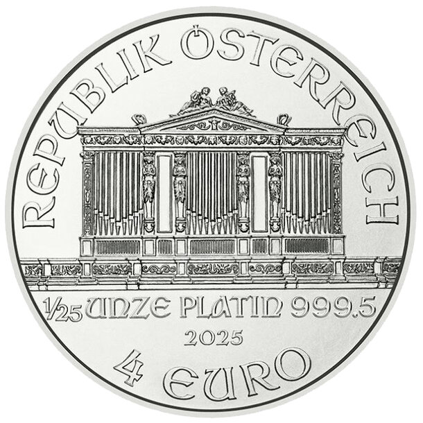 4 euro rakúsko - wiener philharmoniker - platina - 4 € Platina Rakúsko - Wiener Philharmoniker-1
