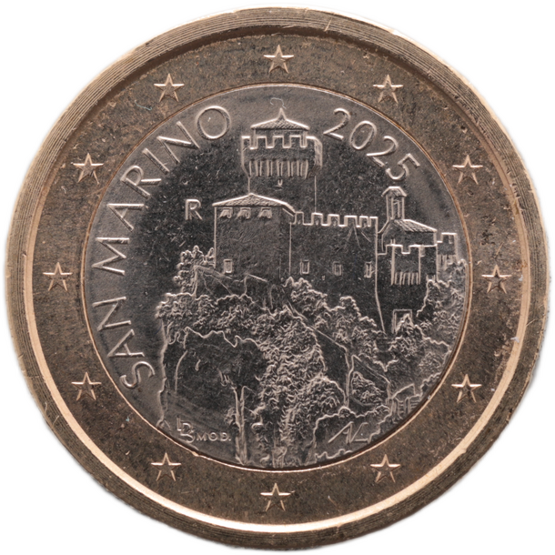 1 euro - obehová minca san maríno 2025 - 1Q3A6214