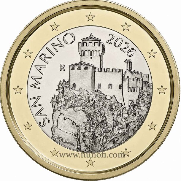 1 euro - obehová minca san maríno 2026 - san-marino-2026-1-euro-2 OK