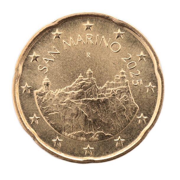 20 cent - obehová minca san maríno 2025 - 20 centov san marino 2025