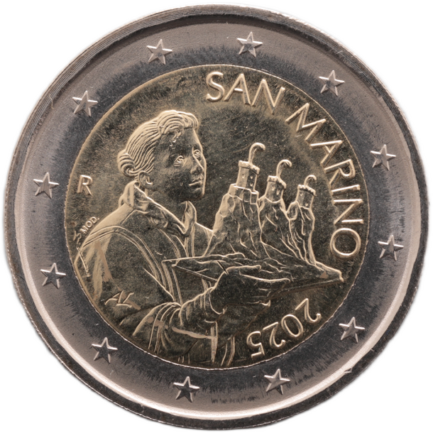 2 euro - obehová minca san maríno 2025 - 1Q3A6213