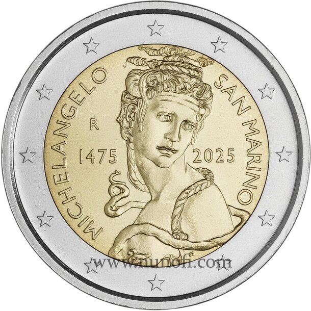 2 euro san marino 2025 - michelangelo - 2 EURO San Marino 2025 - Michelangelo