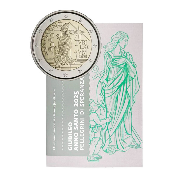 2 euro san marino 2025 - pútnici nádeje - 2-euro-san-marino-2025