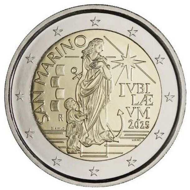 2 euro san marino 2025 - pútnici nádeje - 2e_SM_putnici_nadeje_2