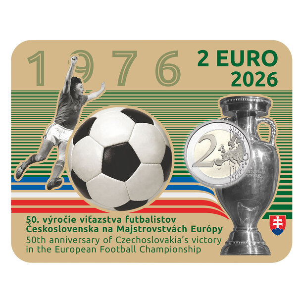 2 euro slovensko 2026 - víťazstvo futbalistov čsr na me - coincard - 2 euro Slovensko 2026 - Futbal - coincard-3