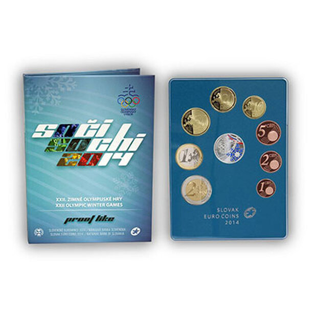 Sada obehových euro mincí sr 2014 - zoh soči proof - sada_sochi_pp_2014_1