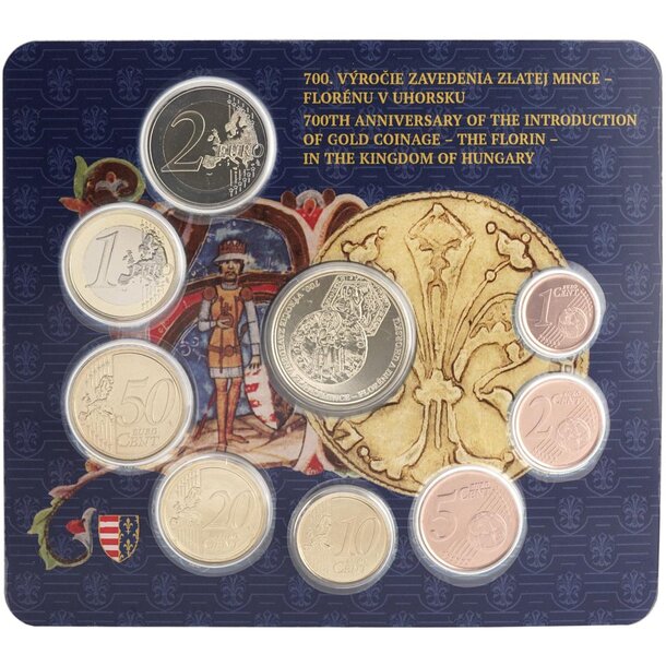 Sada obehových euro mincí sr 2025 - zavedenie florénu v uhorsku - sada-minci-floren-2025-3