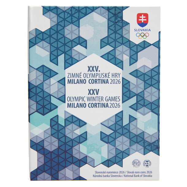 Sada obehových euro mincí sr 2026 - zoh milano cortina - proof - Sada Euro mincí SR26 - ZOH Milano Cortina - proof-1