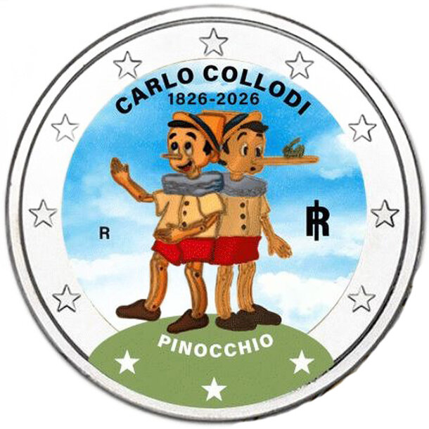 2 euro taliansko 2026 - pinocchio - kolorovaná - 2-euro-talian_ko-2026-pinocchio-kolor_wipe_bg