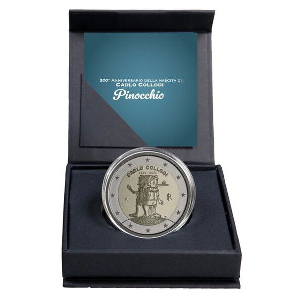 2 euro taliansko 2026 - pinocchio - proof - 2 euro Taliansko 2026 - Pinocchio - Proof-1