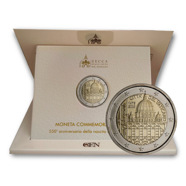 2 euro vatikán 2025 - michelangelo - 2 euro Vatikán 2025 - Michelangelo-1