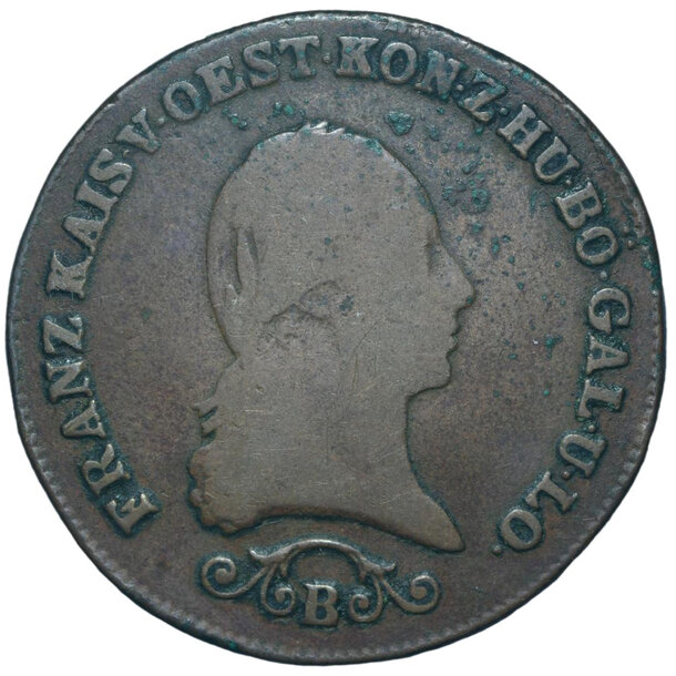 3 grajciar františek ii.1812 b - 3-kreuzer-1812-b-frantisek-ii-2