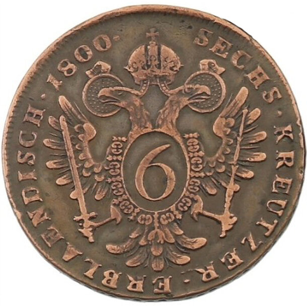 6 grajciar františek ii.1800 b - 6 grajciar františek ii.1800 b - 6-kreuzer-1800-b-frantisek-4