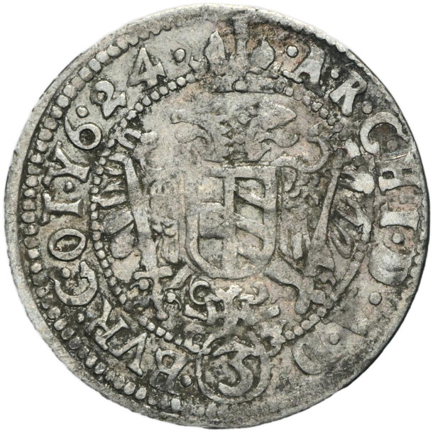 3 grajciar ferdinand ii. 1624 viedeň (w) - 3-kreuzer-1624-vieden-ferdinand-ii-4