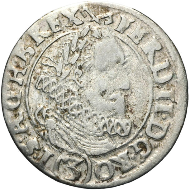 3 grajciar ferdinand ii. 1627 vratislav (vr hr) - 3 Grajciar Ferdinand II. 1627 Vratislav VR HR-3