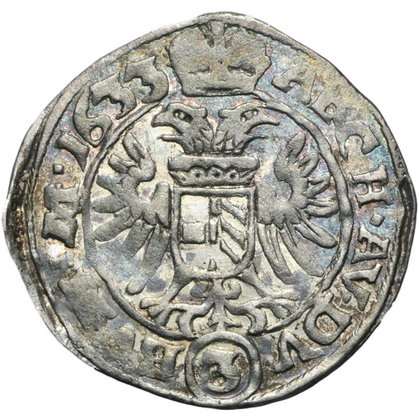 3 grajciar ferdinand ii. 1633 praha (pr) - 3 Grajciar Ferdinand II. 1633 Praha PR-8