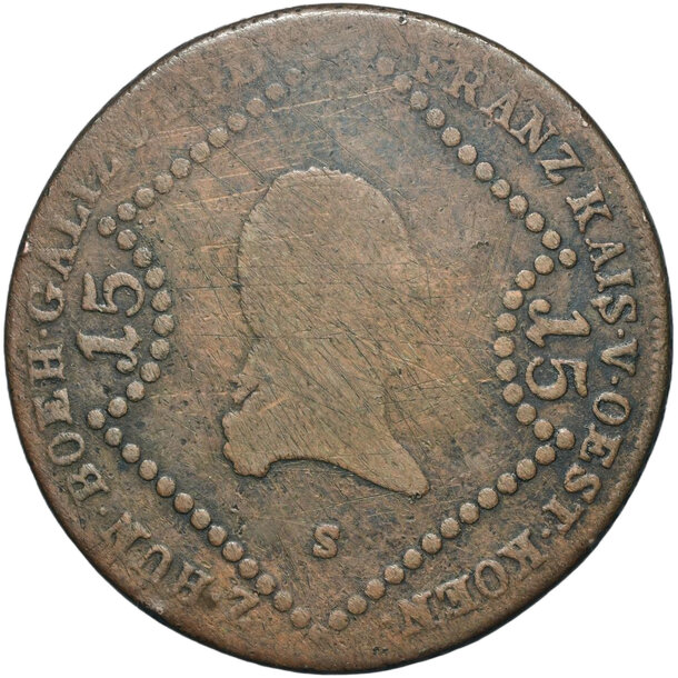 15 grajciar františek ii.1807 s - 15 Grajciar František II.1807 S-1