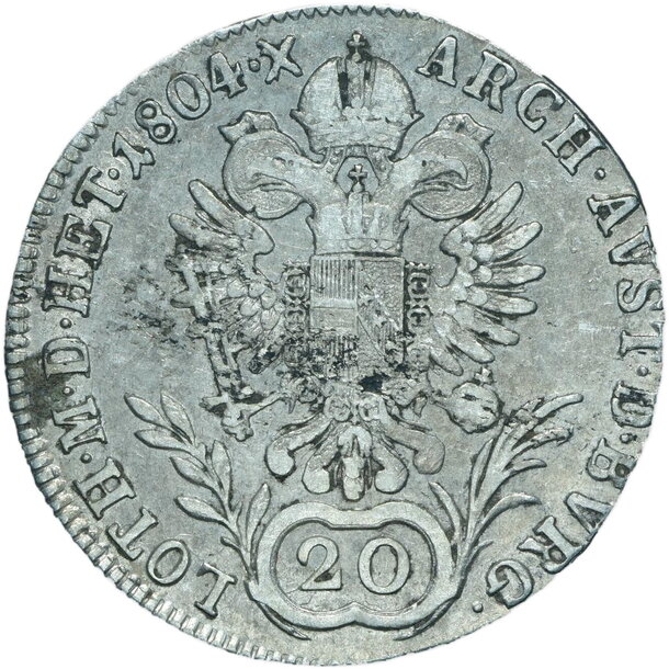 20 grajciar františek ii.1804 f - 20 Grajciar František II.1804 F-2