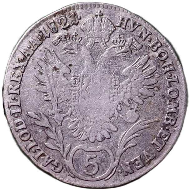 5 grajciar františek ii.1821 a - 5 Grajciar František II.1821 A-2