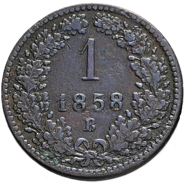 1 grajciar františek jozef i.1858 b - 1 Grajciar František Jozef I.1858 B-1