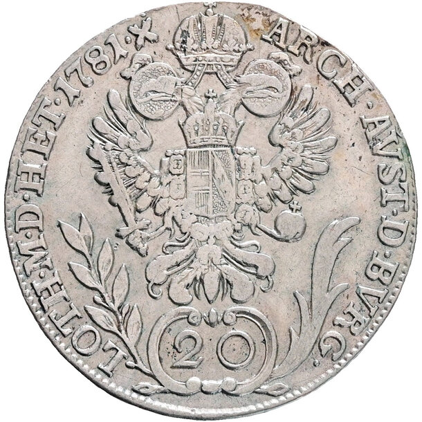 20 grajciar jozef ii.1781 a - 20 Grajciar Jozef II.1781 A-2