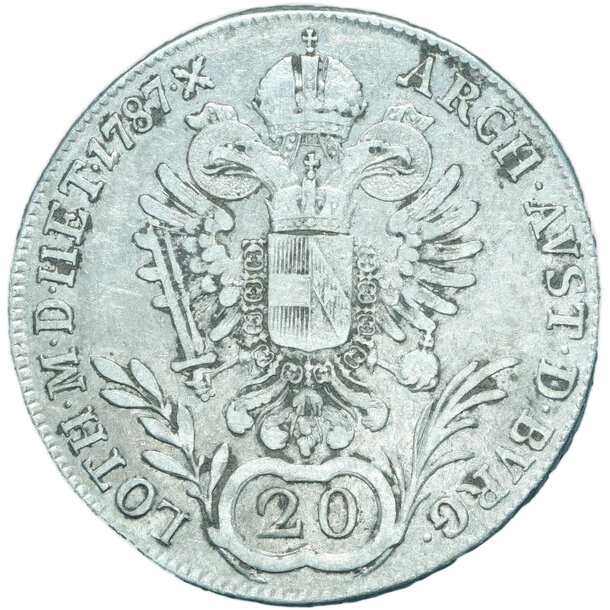 20 grajciar jozef ii.1787 a - 20-kreuzer-1787-a-josef-ii-4