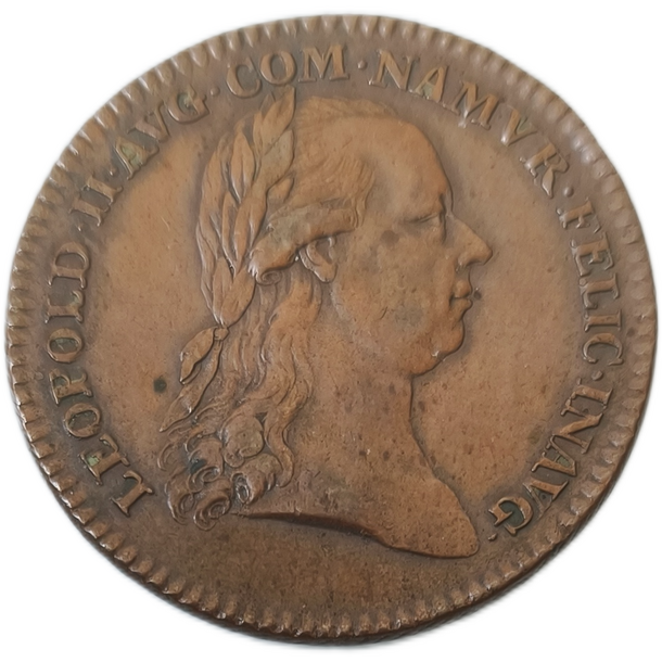 Holdovacia medaila leopold ii. 1791 - Holdovacia medaila Leopold II. 1791 AE Namur-1