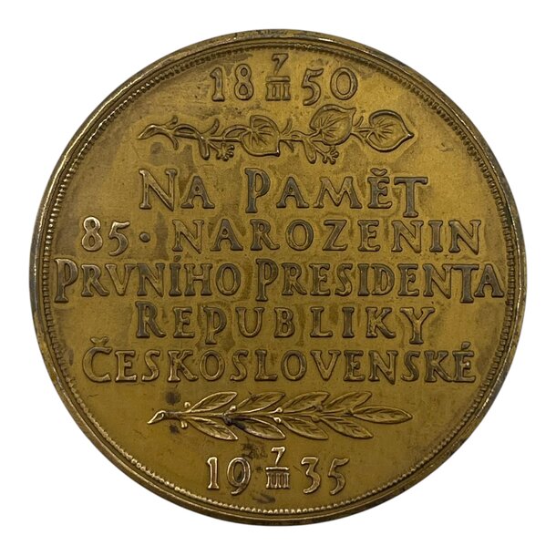 Bronzová medaila t.g. masaryk 85. narodeniny 1935 - Bronzová medaila T.G. Masaryk 85. narodeniny 1935 -2