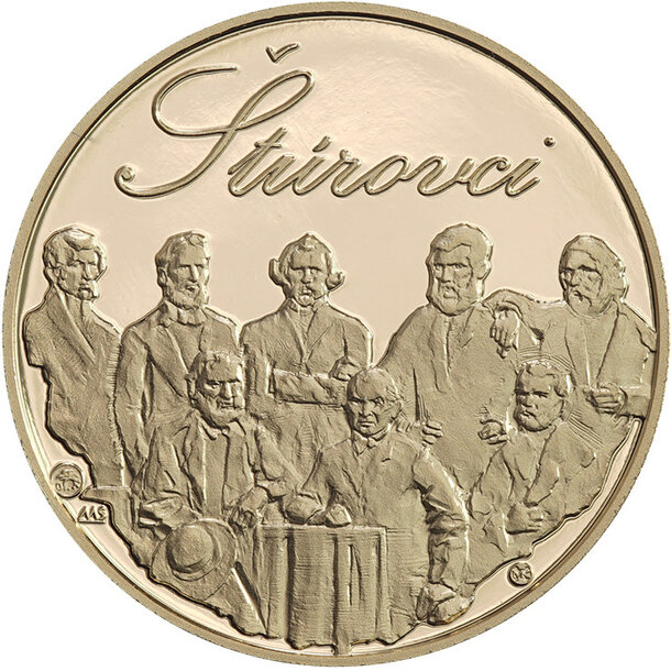 Medaila slovensko 2026 - štúrovci -  andrej sládkovič - Medaila - Štúrovci - Andrej Sládkovič-mosadz-2